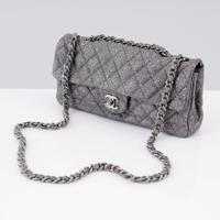 Chanel Metallic Argent Fonce Single Flap Handbag - Sold for $3,840 on 05-17-2026 (Lot 638).jpg